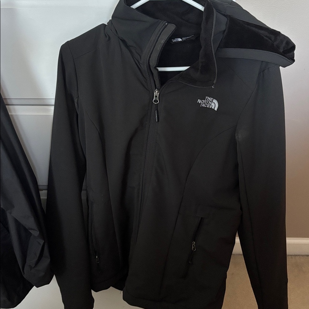 The North Face Black Softshell Jacket (fleece inside)
